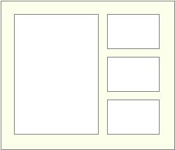 1 large portrait plue 3 small rectangle