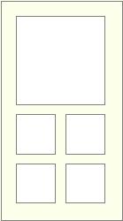 1 large square plus 4 small square hangs vertical