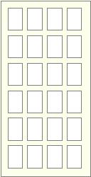 24 apertures rectangle portrait hanging