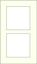 2 square apertures hangs vertical