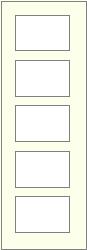 5 landscape rectangles hangs vertical