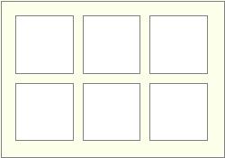 6 square apertures hangs horizontal