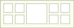 9 apertures 1 large square 8 small square