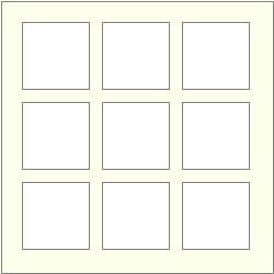 9 square apertures hang either way