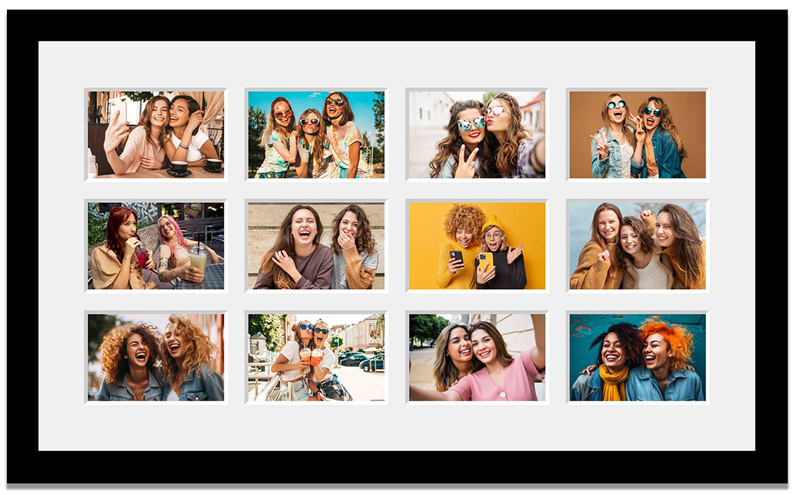 Multi photo frame for 12 photos