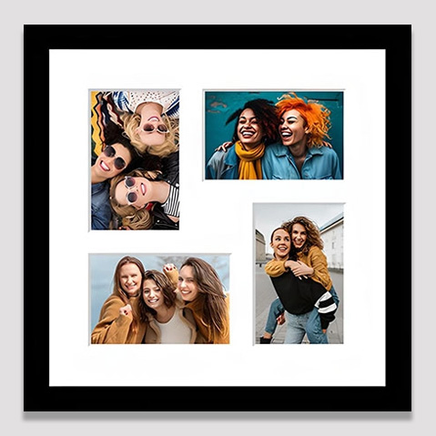 thumbnail image 2 of Pack Of 5 Black Picture Mounts - Assorted Sizes A3, A4, And More - Photo Frames 2 of 3
