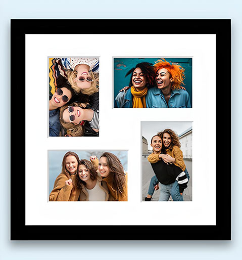 Multi photos printed and framed