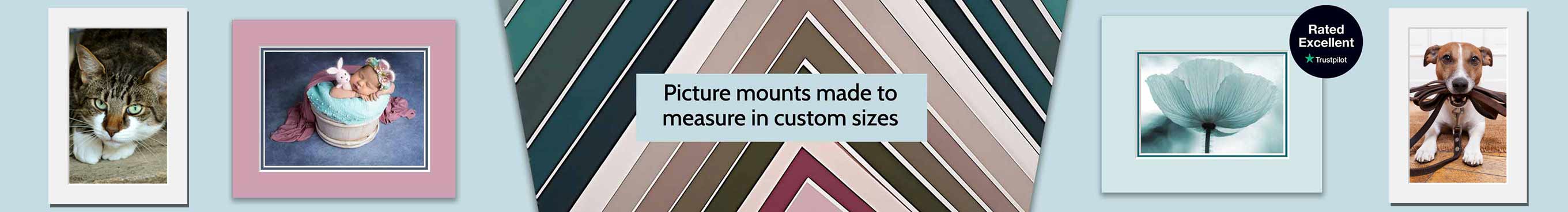 Picture mounts made to measure in custom sizes